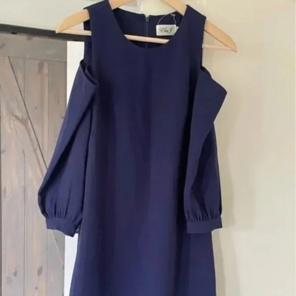 Eliza J Navy Blue Dress - Picture 3 of 4